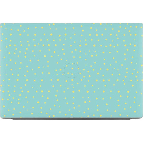 Teal and Yellow Polka Dots Dell XPS Skin